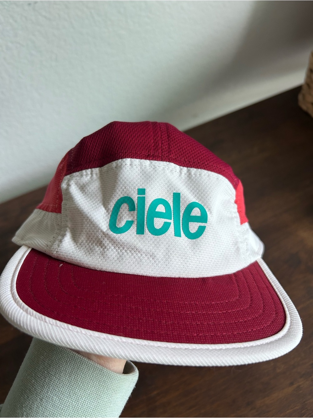 Ciele Women's Maroon and White Running Cap